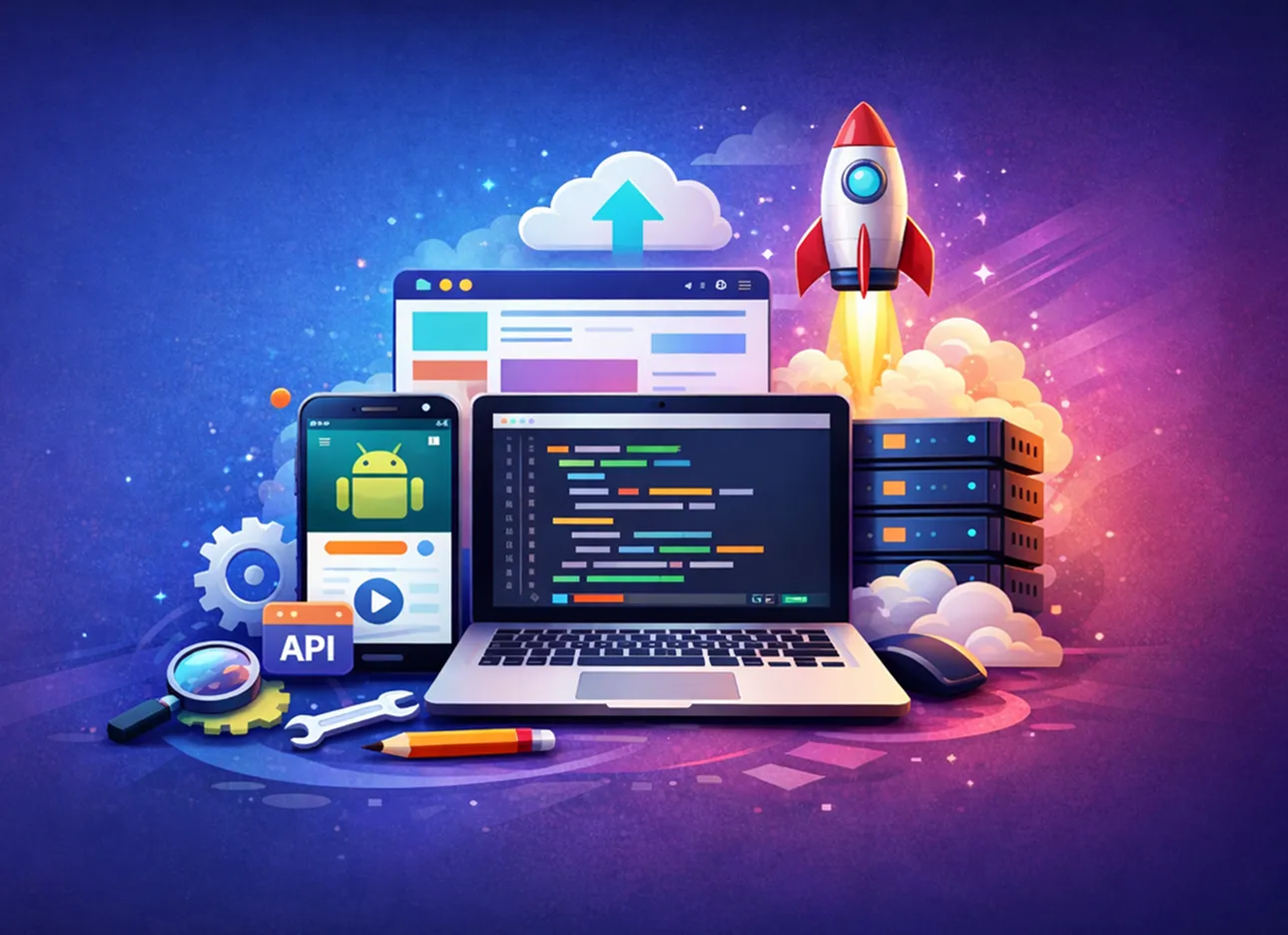 Modern analytics dashboard interface displayed on a laptop screen